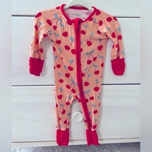 Little sleepies Cherry infant zipper onesie